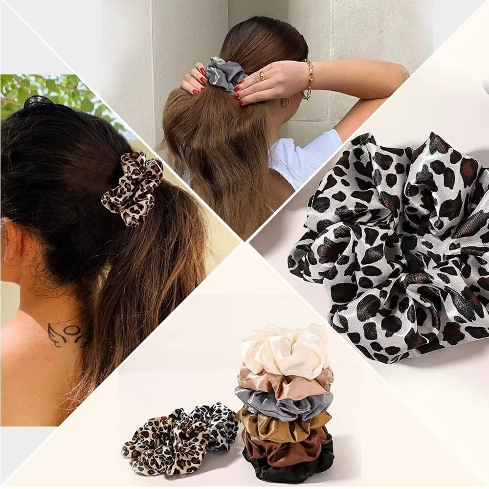 Colorful Silky Hair Scrunchies